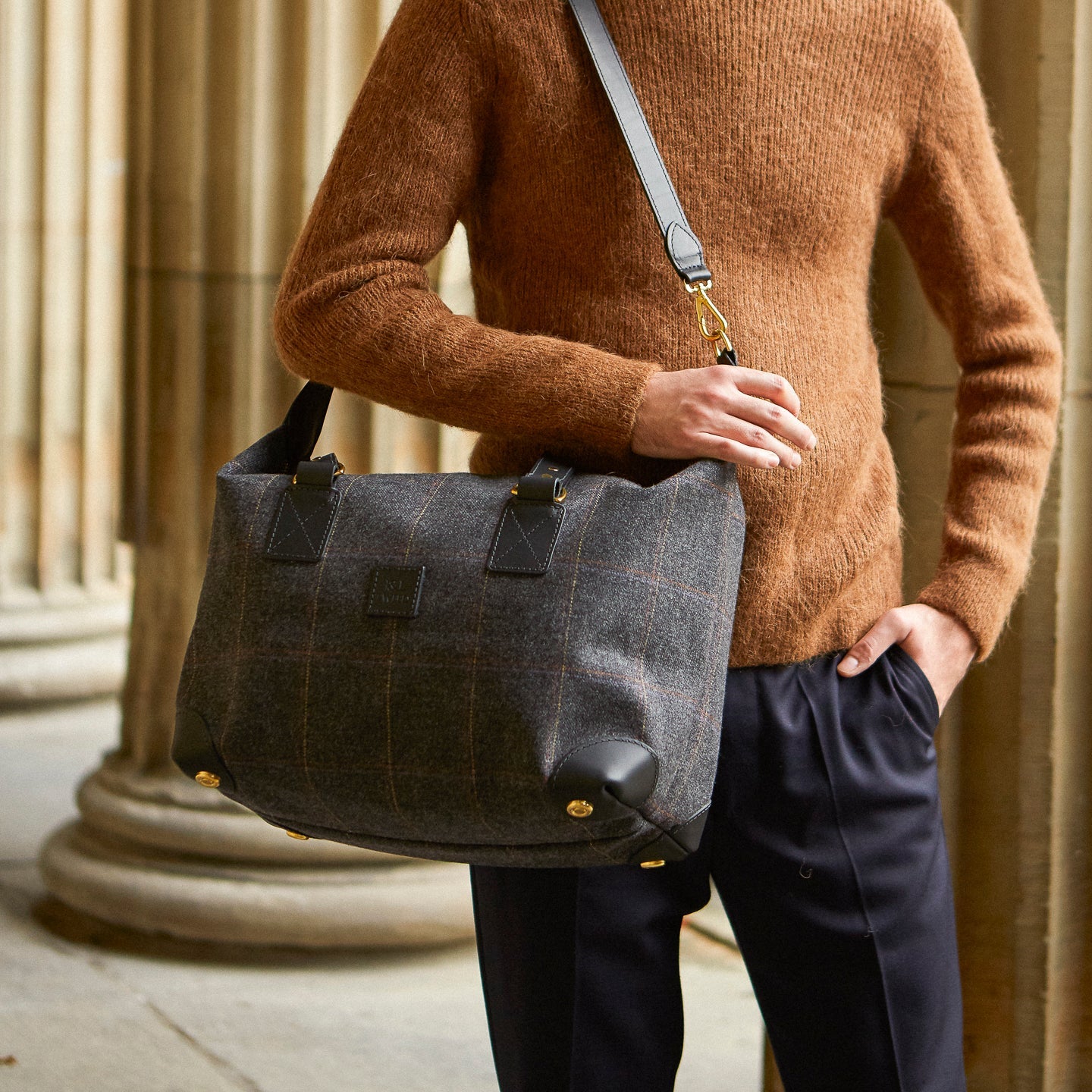 Llife POLISHED COW LEATHER NEWSPAPER BAG 卸売 通販ファッション 